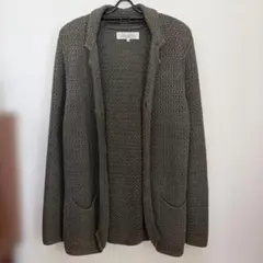Adam et Rope’ 麻混 ニットカーディガン グレー メンズ Mのサムネイル