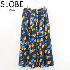 B7942■新品■スローブイエナ 25SS フラワープリントタフタスカート F