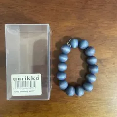 aarikka アーリッカ　木製ビーズブレスレット ブルー