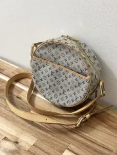 LOUIS VUITTON モノグラムミニ ジャンヌGM ポシェット 本物 ルイヴィトン LV モノグラムミニ デニム ショルダー ポシェット