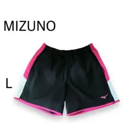MIZUNO ミズノ ゲームパンツ ショートパンツ ブラック×ピンク 【L】