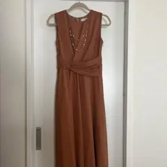 AR 結婚式　ドレス　チュール　ファー　オレンジのサムネイル