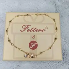 新品 Fettero ブレスレット ゴールド ボールチェーン 華奢 レディース