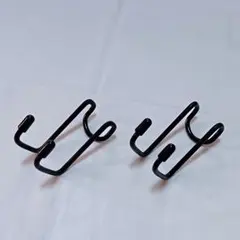 金属製黒ダブルフック2個セット