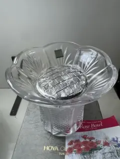 HOYA Rose Bowl 花形クリスタル花器