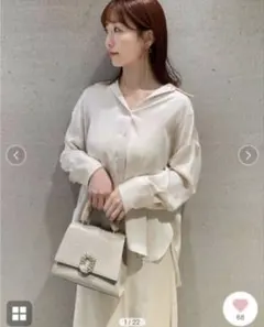 スナイデル サテンオーバーシャツ