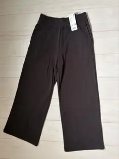 UNIQLO ウォームフリースストレートパンツ　丈短め　Sサイズ　ダークブラウン