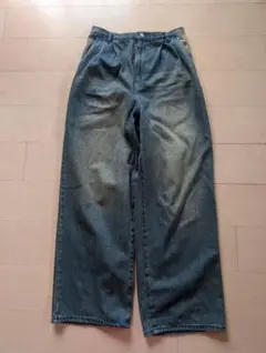 アルフレッド アレックス　*ヴィンテージメイク*ワイドデニムパンツ*M*