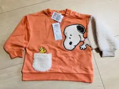 【新品】スヌーピー　トレーナー　95 オレンジ