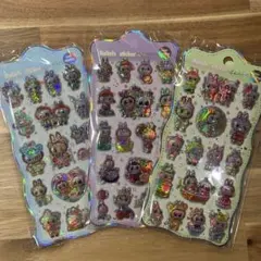 【3枚】ボンボン　ぷくぷく　立体　ボンボンドロップシール 3Dシール