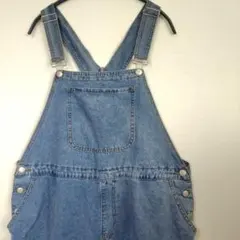 シーイン カーゴパンツ オーバーオール ストレート 2XL 青 デニム ブルーのサムネイル
