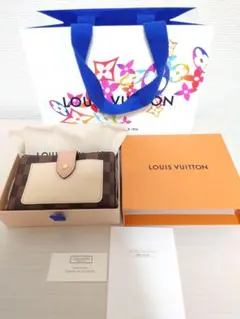 路易威登 朱麗葉 對折錢包 達米耶 粉色 迷你