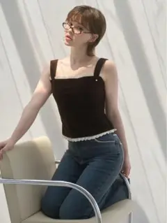 THE SHISHIKUI シシクイ　FRILLS TOP キャミ THE SHISHIKUI シシクイ FRILLS TOP キャミ mn - メルカリ