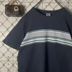 HANG TEN ハンテン Tシャツ マルチボーダー ワンポイントロゴ刺繍のサムネイル