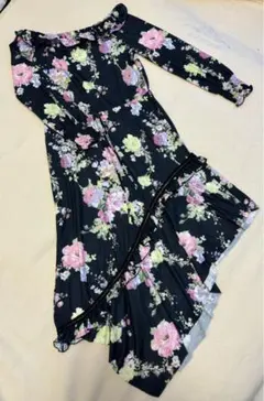 ASOS 花柄 オフショルダーワンピース UK8