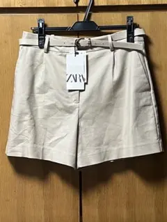 未使用　タグ付き　ZARA ベルト付き　ショートパンツ　ショーパン　キュロットのサムネイル