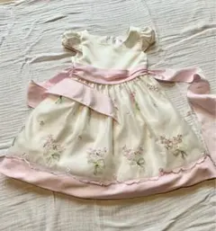 【マザウェイズ】110㎝　花柄刺繍 半袖ワンピース