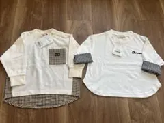 新品 ブランシェス 長袖ロンT 2枚セット 90