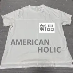 新品☆AMERICAN HOLIC カットスリーブ　オーバーサイズＴシャツ　Lのサムネイル