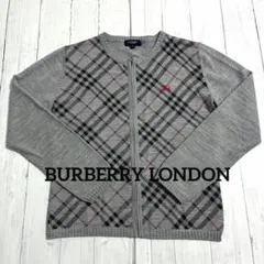 BURBERRY LONDONバーバリー ジップアップ カーディガン チェック柄