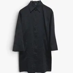 iCB 七分袖ロングシャツ ブラウス ブラック