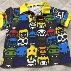 BAPE KIDS ポロシャツ 総柄 90