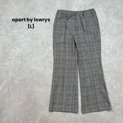 apart by lowrys フレアパンツ　グレンチェック柄【L】綺麗め