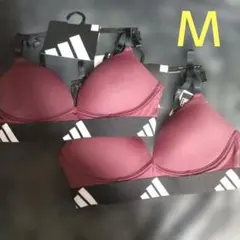 アディダス ノンワイヤーブラジャー M 2枚 ボルドー