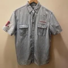 POLO RALPH LAUREN RL93 半袖シャンブレーシャツ 刺繍ロゴ