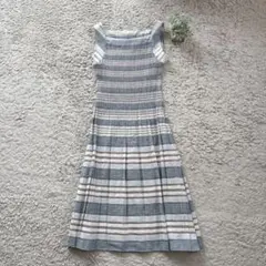 【GIANNI LO GIUDICE】ノースリーブワンピース リネン混 上品 S