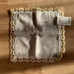 近沢レース　タオルハンカチ　夢喰いバクグレー