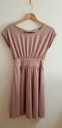 プロポーション ワンピース くすみピンク 膝丈