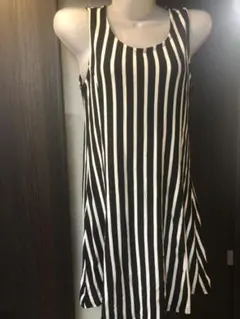 forever21 ストライプ　ノースリーブ　ミニワンピ