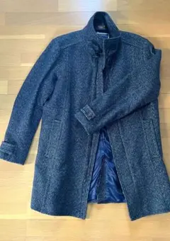 ZARA MAN チェスターコート XL Tweed ZIP 襟ダッフルボタン