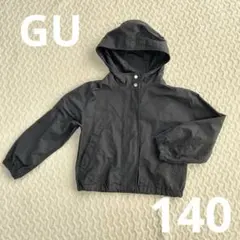 GU ジーユー　マウンテンパーカー キッズ140 ネイビー　金ボタン　美品