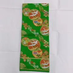 Y☆4871☆ 女の子 七五三 袋帯 全通柄 緑色 金糸 豪華 和装 - メルカリ