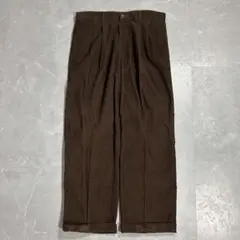 90s L.L.Bean ツータックチノ コーデュロイパンツ USA製 ブラウン