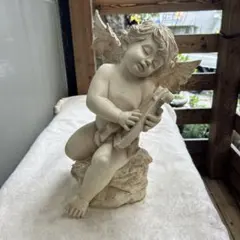 アイボリー 天使の像 約30cm