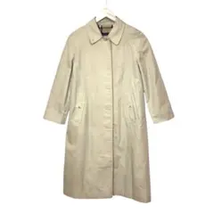 90s バーバリーズ　ステンカラーコート　レディース　ヴィンテージ　アイボリー