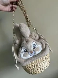 ディズニーストア　ミスバニー　巾着　ショルダーバッグ　未使用　籠バッグ