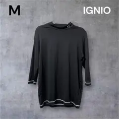 IGNIO ブラック M タートルネックインナーシャツ 七分袖 スポーツウェアのサムネイル