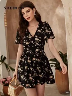 SHEIN 花柄ワンピース Mサイズ