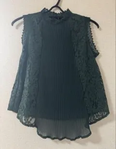 CECIL McBEE レディース ダークグリーン ノースリーブ トップス