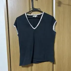 BURBERRY LONDON ブラック Vネック Tシャツ L