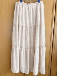 ユニクロ フレアロングスカート マキシスカート Lサイズ 花柄 上品