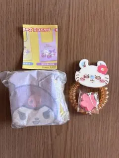 【新品】サンリオ　クロミとモモンガエコバッグとモモンガヘアゴムセット