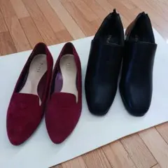 Pittiスウェードパンプスと2PINKブーティのまとめ売りのサムネイル
