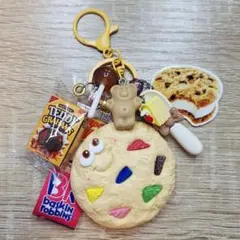 新作】じゃらじゃらキーホルダー ブルークッキー アメリカンスイーツ