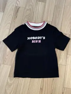 【良品】UNIF プリントTシャツ ロゴTシャツ ブラックのサムネイル