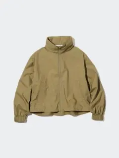美品☆ユニクロ　コットンブルゾン　オリーブ　XL アウター　ショート丈のサムネイル